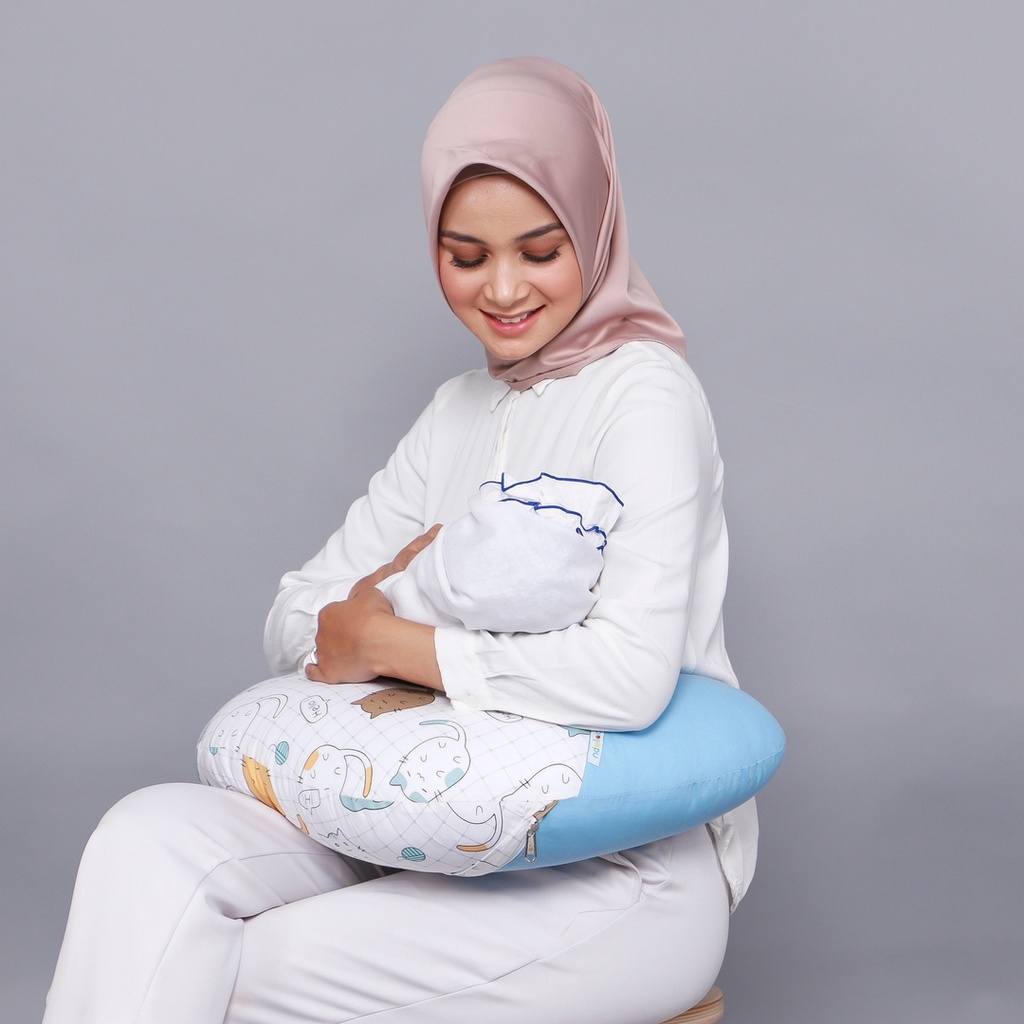 Premium Jumbo Bantal Menyusui Bayi Sarung Resleting Bisa Dilepas Cuci Nursing Pillow Baby By Ndollolo