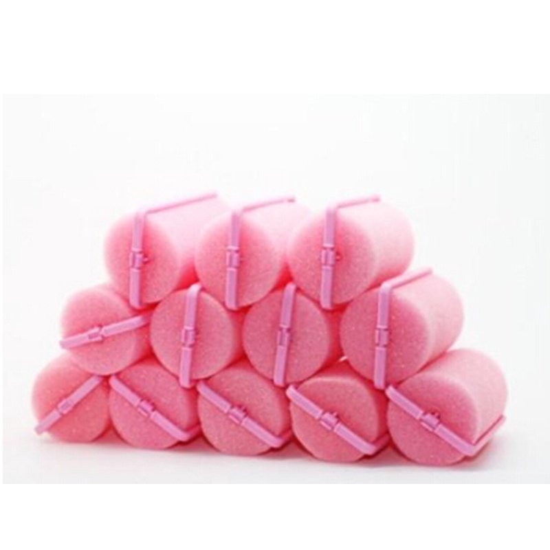 Deid 12Pcs / Kantong Spons Ajaib Untuk Membuat Keriting Rambut