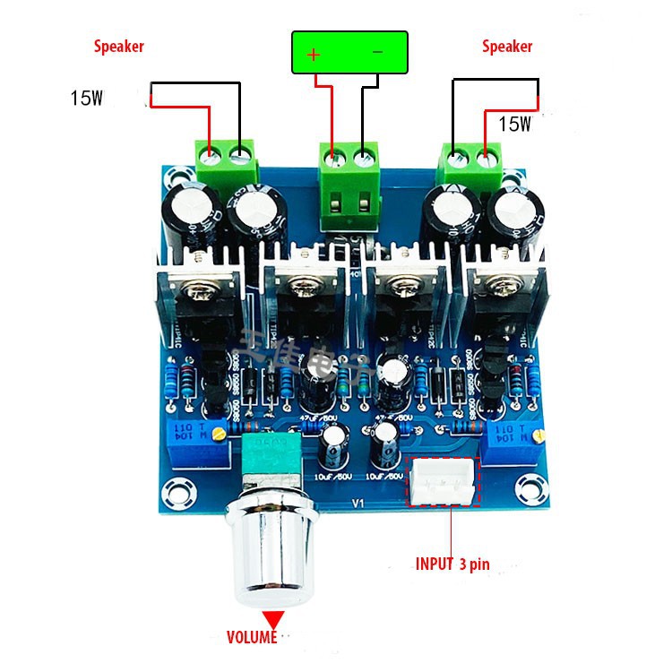 Power amplifier Class A analog 15W*2 DC24V (048)