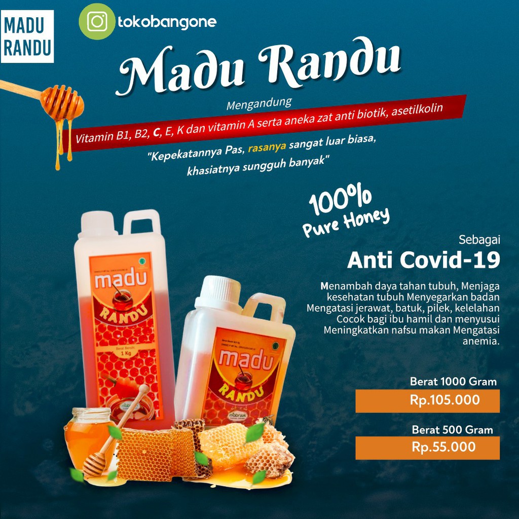 

Madu Randu 500gr 100% Pure Honey