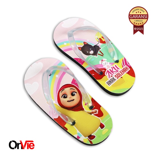 Sandal Jepit Anak Perempuan Laki-Laki Nussa dan Rara | Sandal Kids Onvie