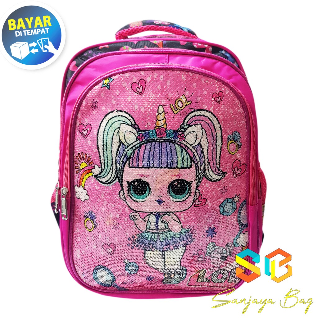 Tas Ransel Usap LOL Jadi Frozen Usap 16 Inch SD Tas SD Usap LOL Jadi Frozen Tas Sequin LOL FROZEN SD