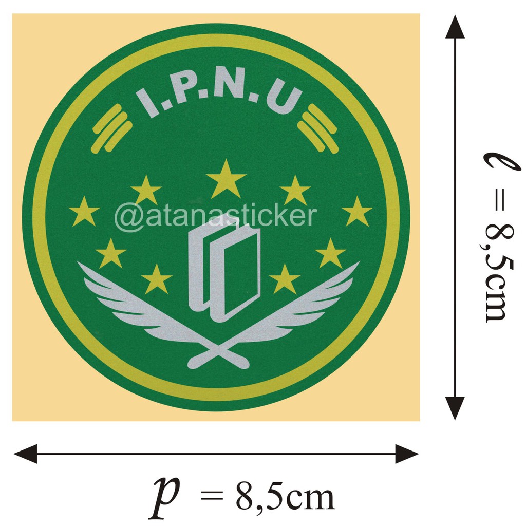 Sticker Cutting Logo Ikatan Pelajar NU 8,5x8,5cm