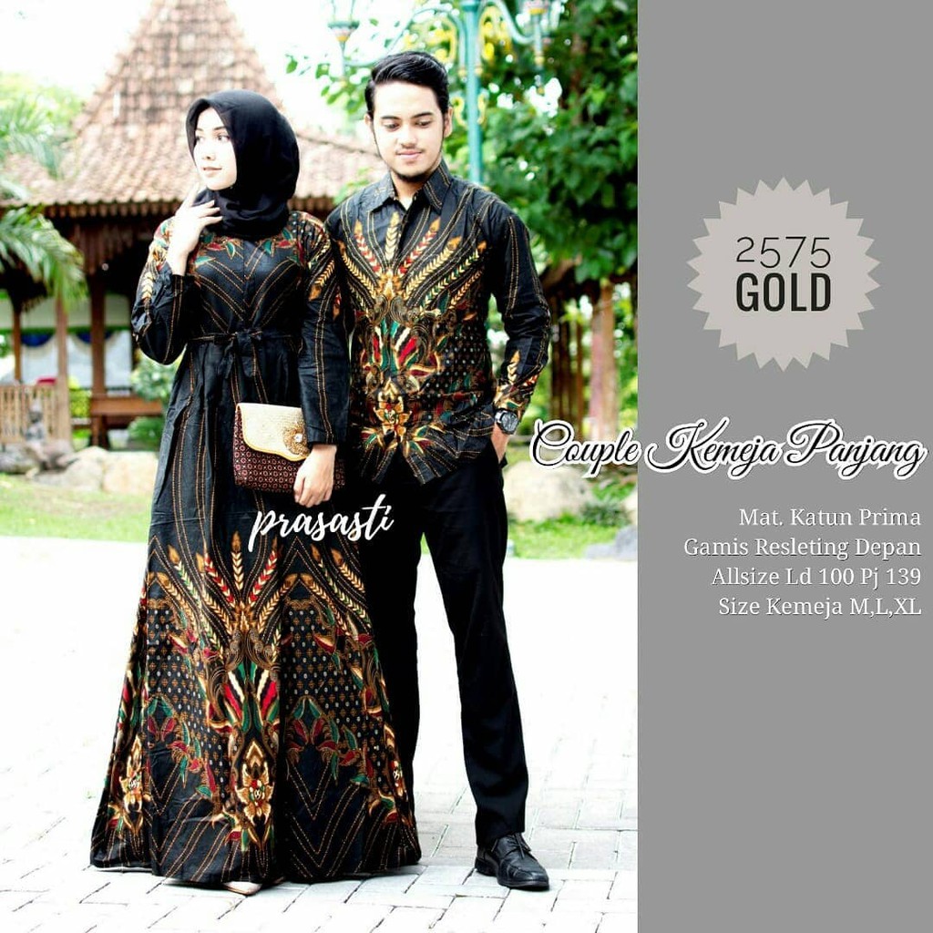 [COD ] Maxi Dress gamis prasasti / Sania Ruffle Batik Couple Ori Ndoro Jowi DNT Garansi Termurah Shopee Couple Prasasti