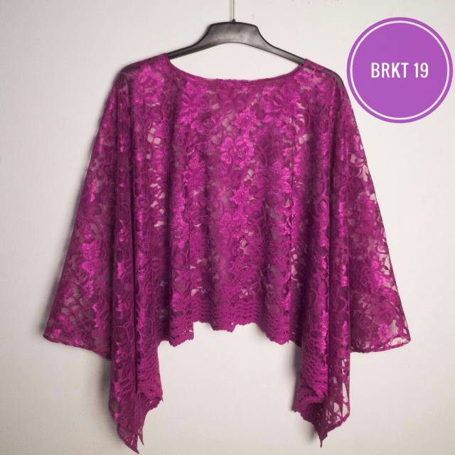 Cape Brokat Polos Ungu Semi Prancis|Santili|Soltis|Corneli|Brokat Fatmawati Semi france|Brukat 3D