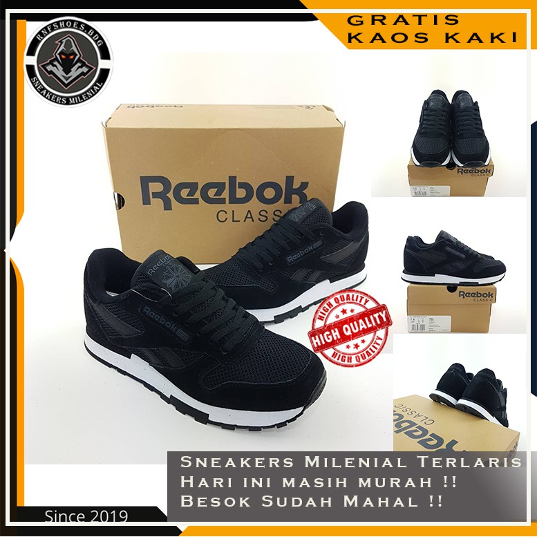 Reebok Classics Leather Utility Black White Size 40-44 Made In Vietnam High Quality Bnib