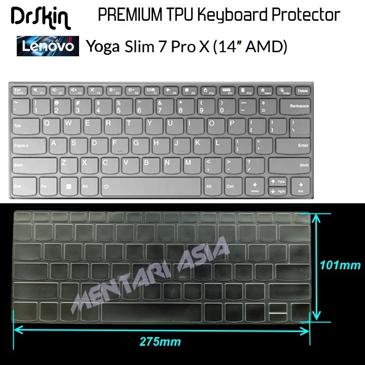 Keyboard Protector Lenovo YOGA Slim 7 Pro X 14 - DrSkin PREMIUM TPU