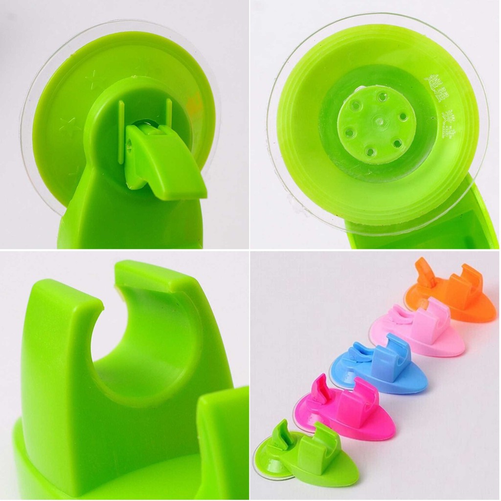 Hanger Caplokan Suction Cup Holder Kepala Jet Shower Washer Head ABS