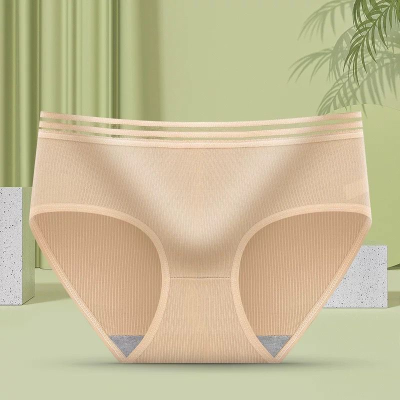 [ LINGERIE MASTER ] - (C-19) Celana Dalam Wanita Underwear Cewek Polos list hitam Celana Dalam Korea Bahan Katun-C-19 Skin