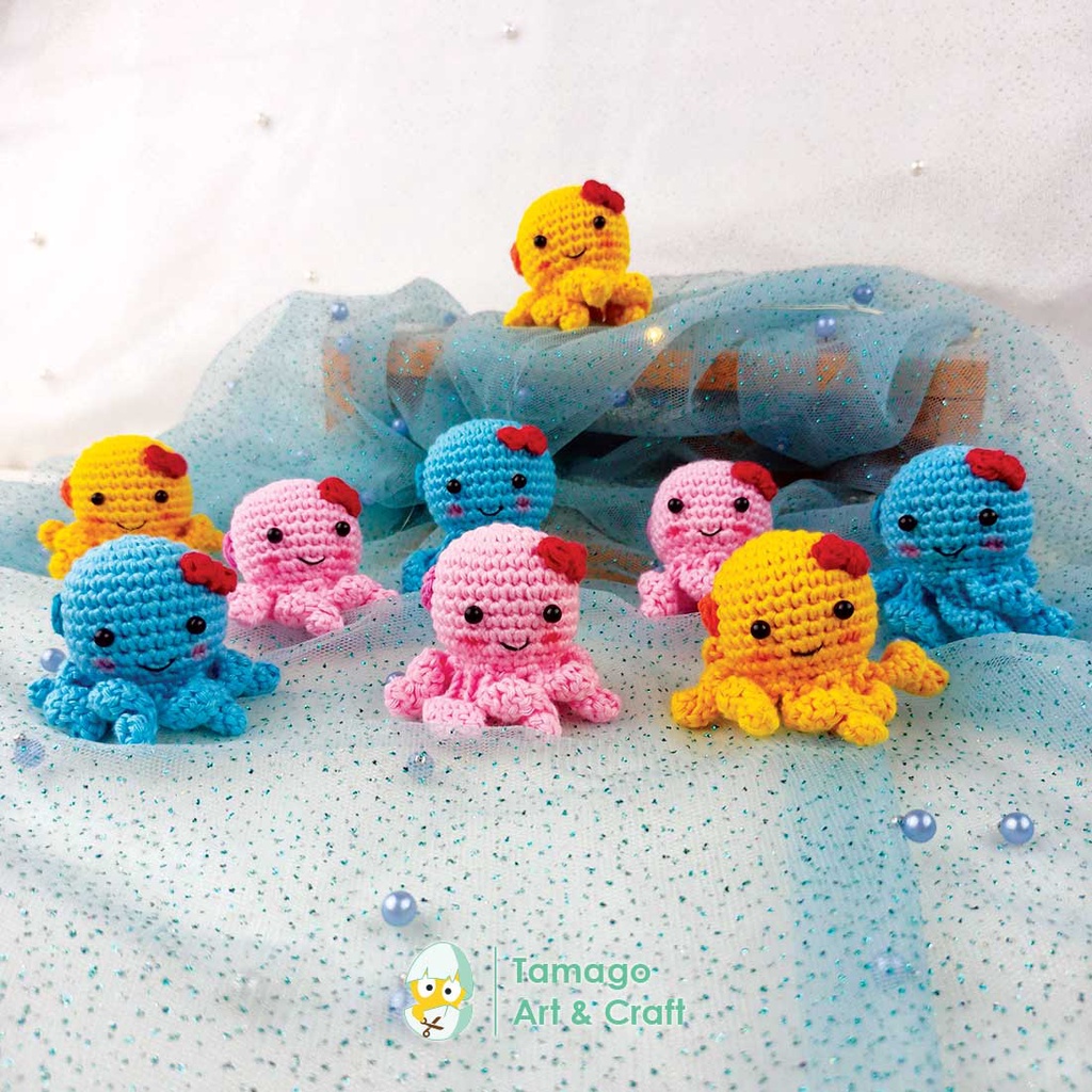 Gantungan kunci octopus/octopus amigurumi/rajutan octopus