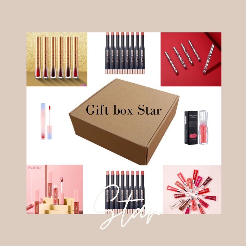 

gift box lipstick / gift box star