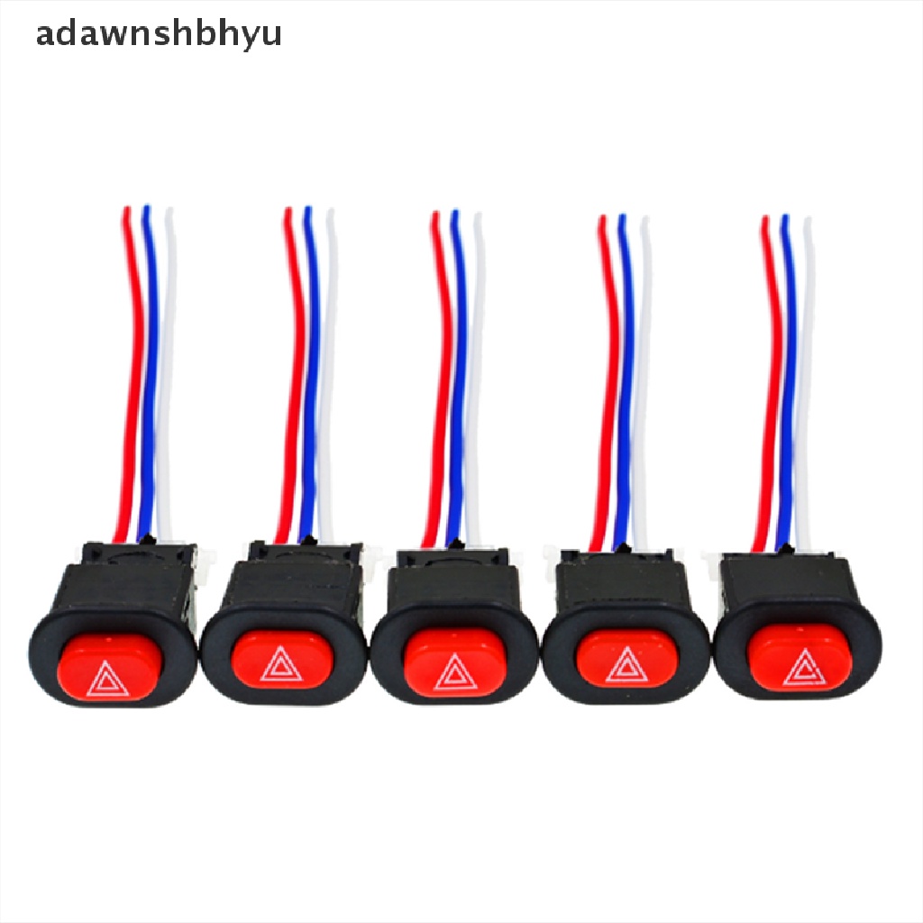 Saklar Lampu Bahaya Sepeda Motor adawnshbhyu Double Warning Flasher Emergency Signal w/3Kabel