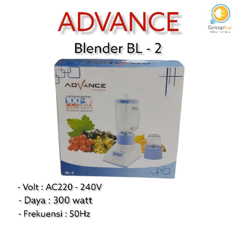 Blender Kaca Advance 2 in 1 BL - 2 Kapasitas 1.5L