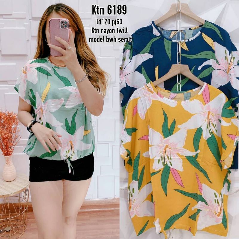 Nco ktn 6189 Ktn rayon twill model bawah serut