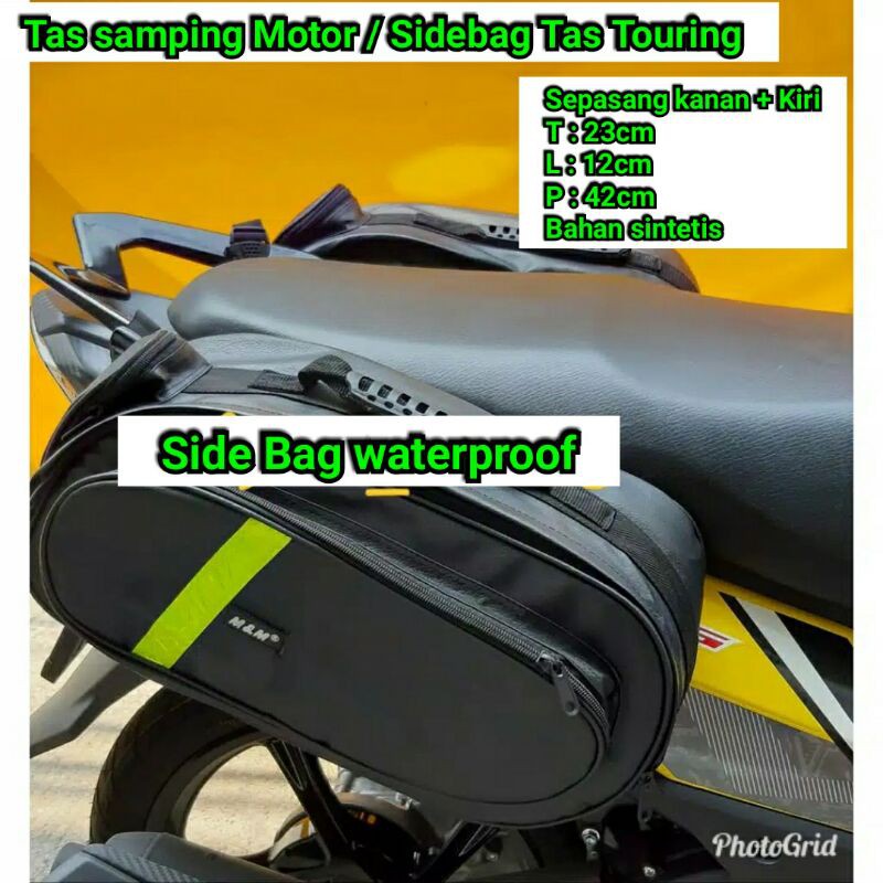 Tas samping Motor Waterproof Sidebag motor Sepasang kanan kiri Universal Multifungsi Tas touring