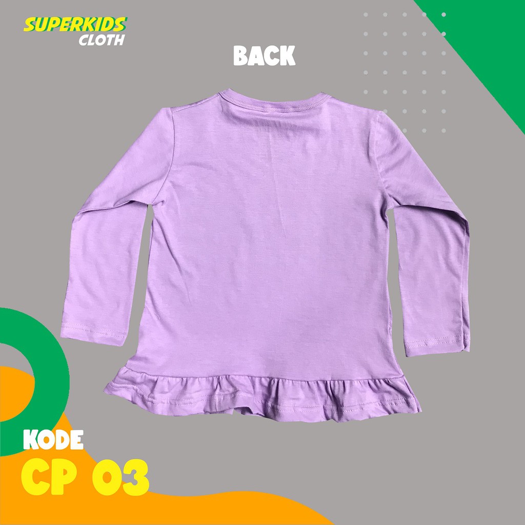 BAJU ANAK PEREMPUAN / KAOS ANAK PEREMPUAN / PAKAIAN ANAK CEWEK KAOS ANAK CEWEK LENGAN PANJANG BURUNG BIRD ECER GROSIR SUPERKIDS CLOTH 1 - 11 TAHUN