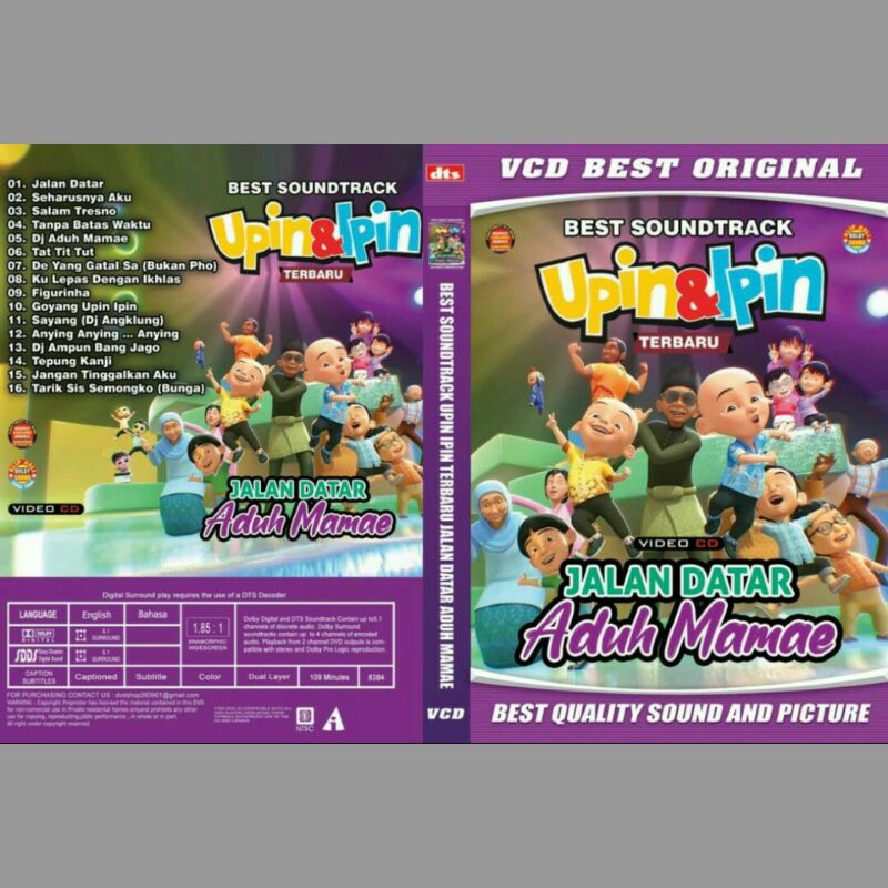 Kaset Video Lagu Anak Anak Upin Ipin Aduh Mamae