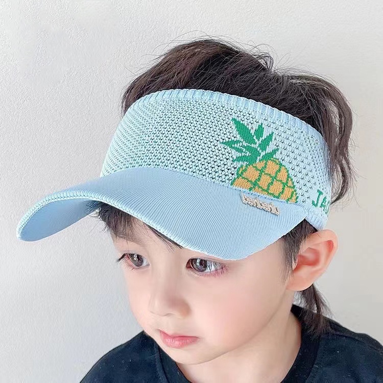 Topi Rajut Anak-Anak Kosong Atas Perlindungan Matahari Motif Karakter Lucu Murah