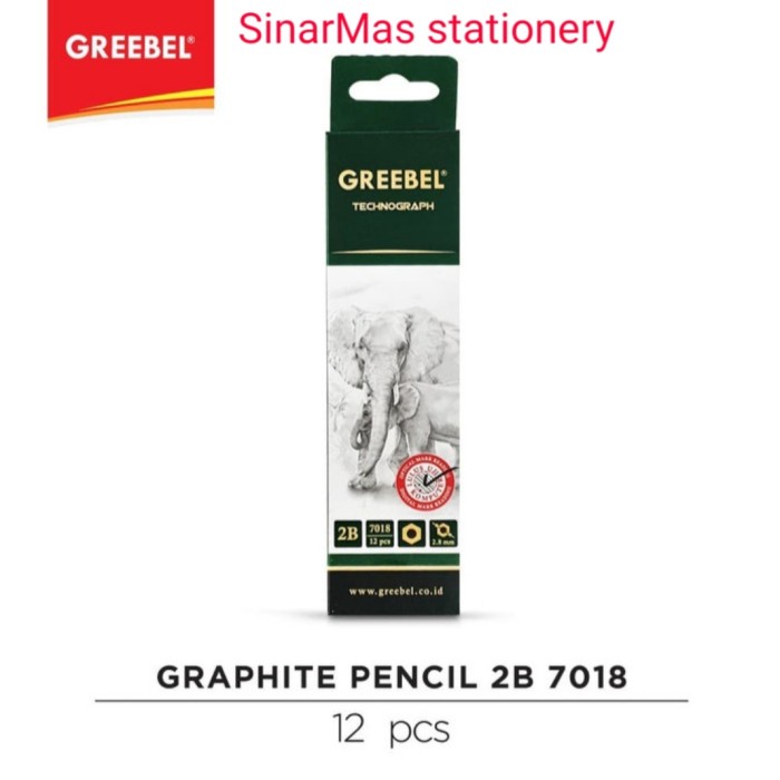 

Cantik Greebel 7018 Technograp Grafite Pensil 2 B ( 12 Pcs / Lusin ) Berkualitas