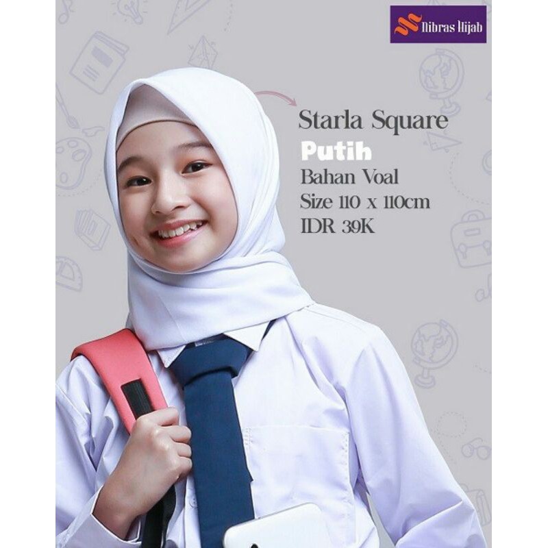 Nibras Hijab Segi Empat Starla Square