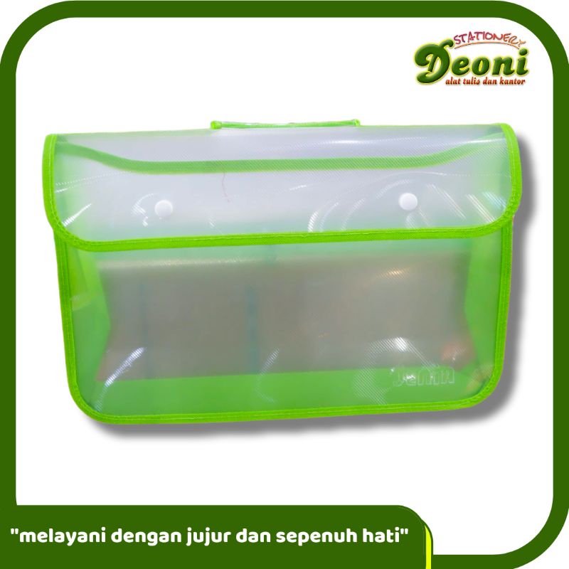 

Jenia / Foler One Map Plastik Jaring Kancing Kantor & Sekolah / Map Kancing Warna Polos Folio