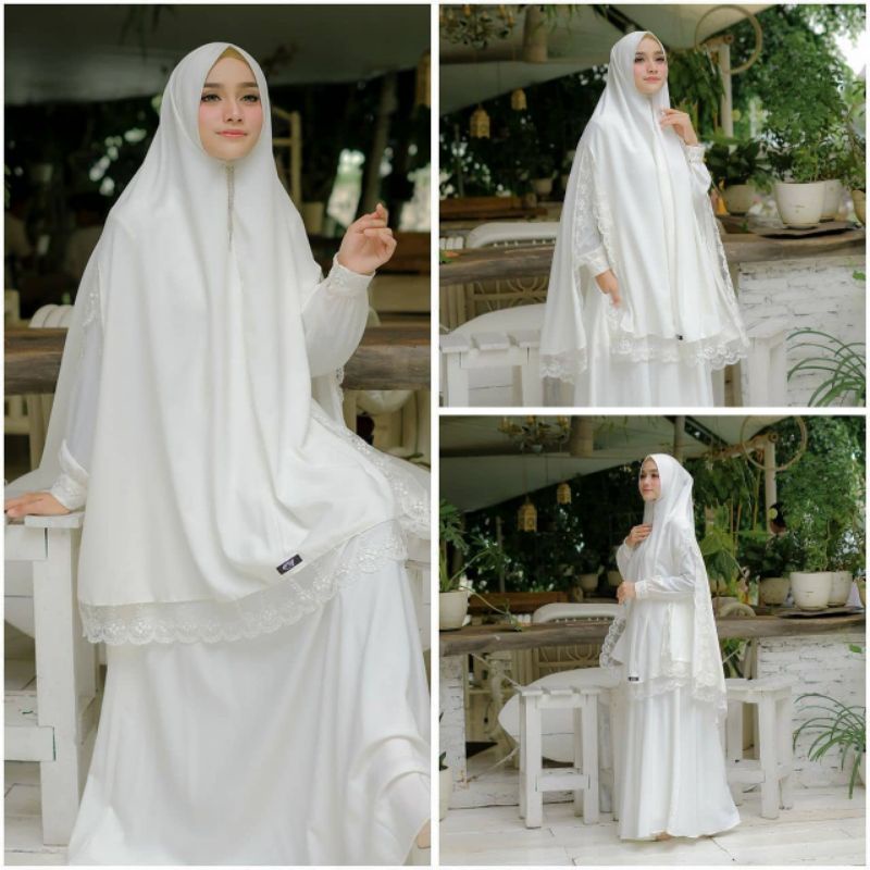 AJWA SYAR'I BY ARSY Gamis Umroh Set Khimar