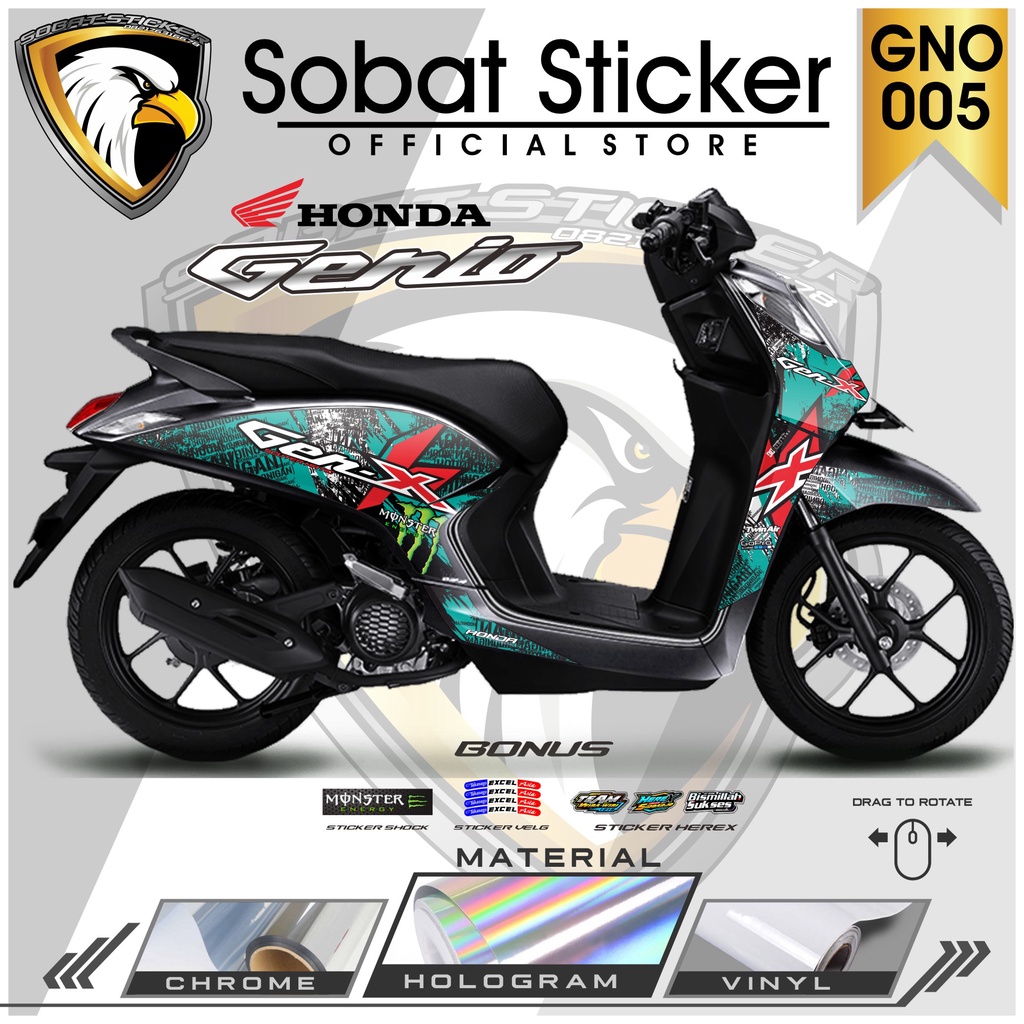 STRIPING GENIO - STRIPING HOLOGRAM HONDA GENIO MONSTER SB-005