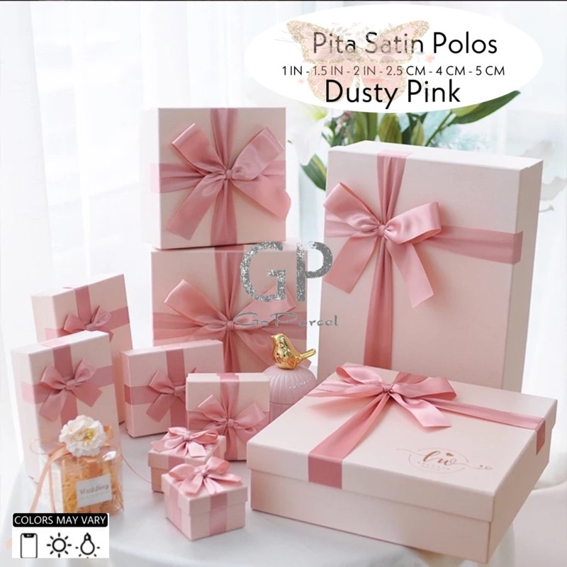 ( 3 Meter ) PITA SATIN POLOS 11/2 IN ( 4 CM ) - SILK SATEEN RIBBON1.5 INCH KAIN / HIASAN KADO / SOUVENIR / HAMPERS / PARCEL / GOODIE BAG GLOSSY