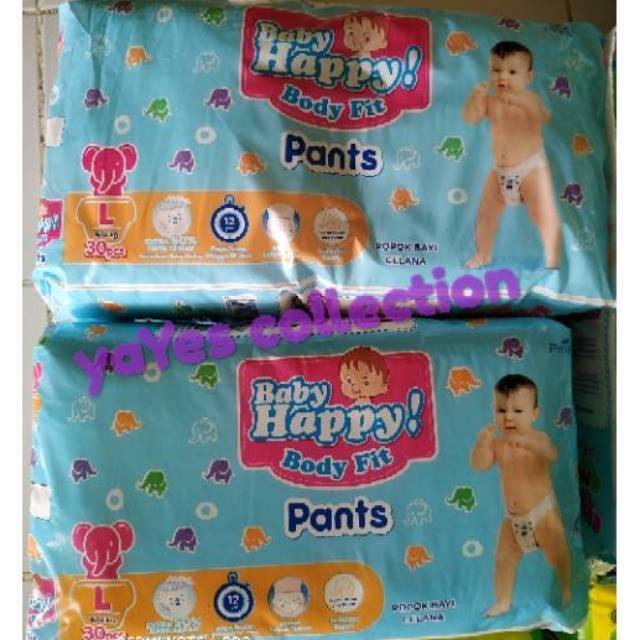 Popok baby happy L30 L 30 babyHappy popok celana baru lebih hemat dan ekonomis - diapering baby