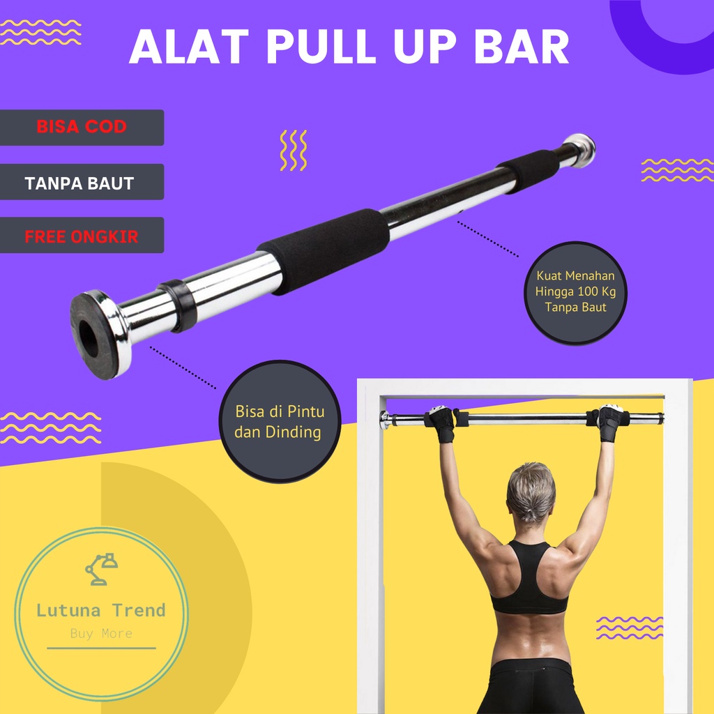 Alat Pull Up di Rumah Pull Up Bar Chin Up Alat fitness di rumah alat gym di rumah Alat fitness Pembe
