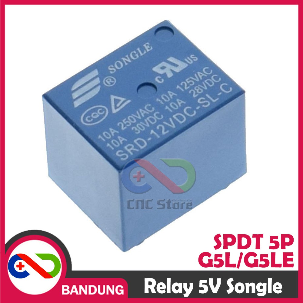 RELAY SONGLE 5V 10A SRD-05VDC-SL-C 5 PIN 5P G5L G5LE