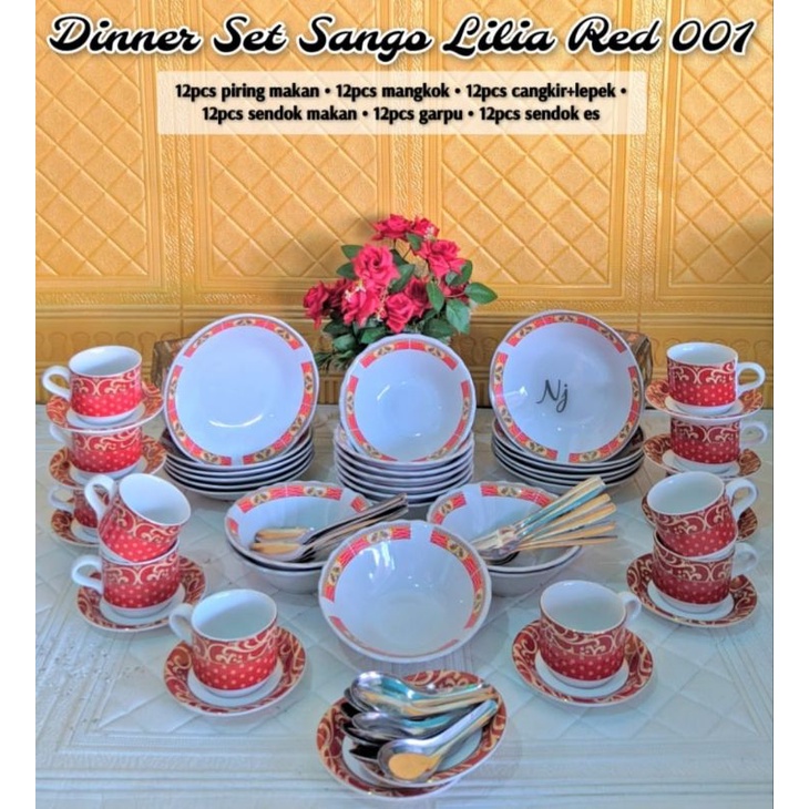 DINNER SET SANGO LILIA FREE ONGKIR