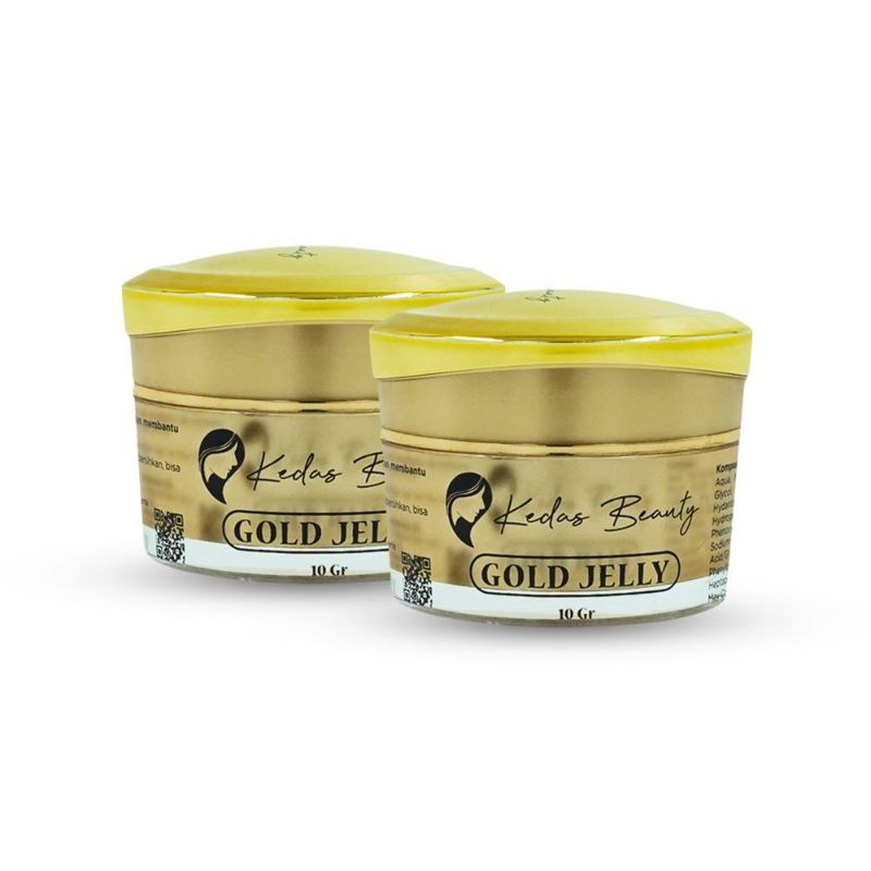 paket 2pcs gold jelly cream emas pemutih wajah, anti jerawat,mencerahkan,flek hitam hilang,glowing d