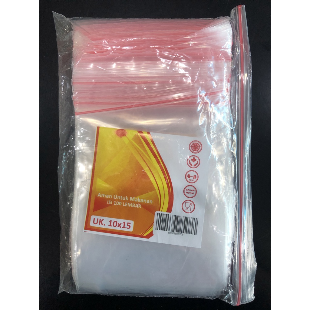 PLASTIK KLIP ziplock ISI 100 LEMBAR ukuran 10x15