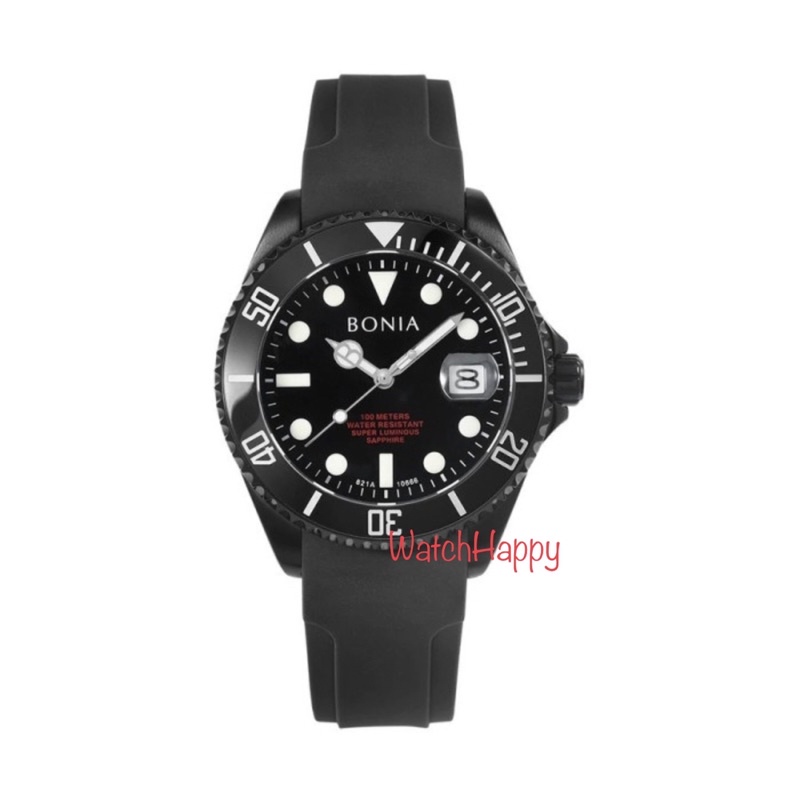 WatchHappy Bonia BNB10666-1735LE BNB10666 BNB 10666 Men All Black Automatic Limited Edition Original