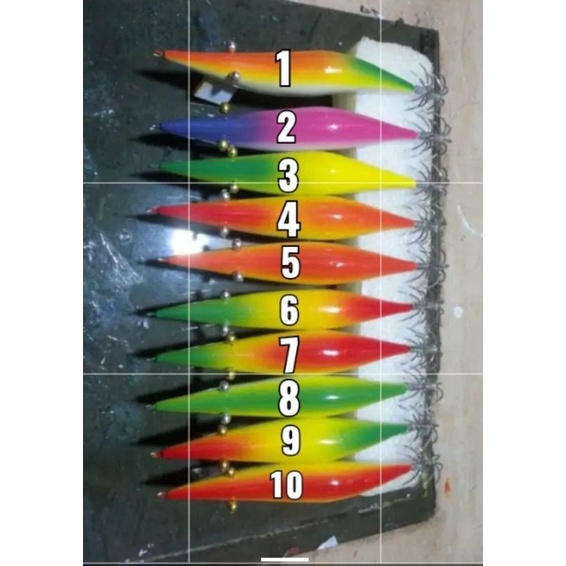 Umpan Cumi/ Squid Jig / Egi Hand Made Bahan Kayu