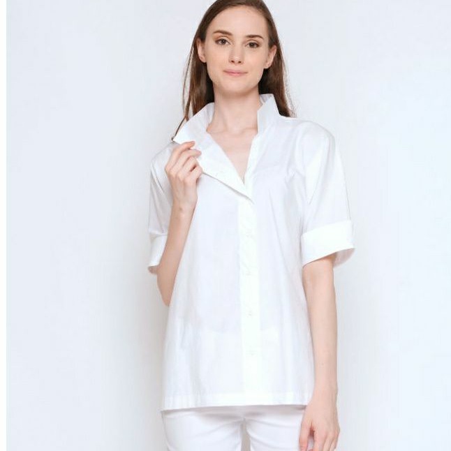 ATASAN/ KEMEJA WANITA KATUN SARAS OVERSIZE FIT to XL