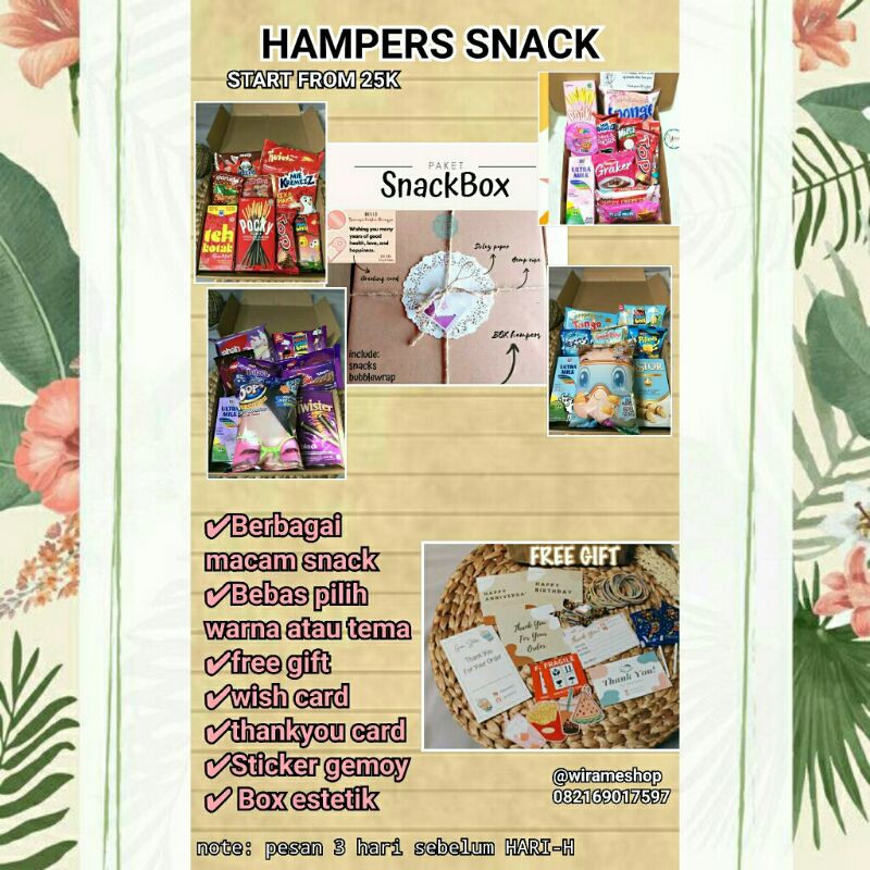 

HAMPERS SNACK/ SNACK BOX/ PAKET MAKANAN MURAH