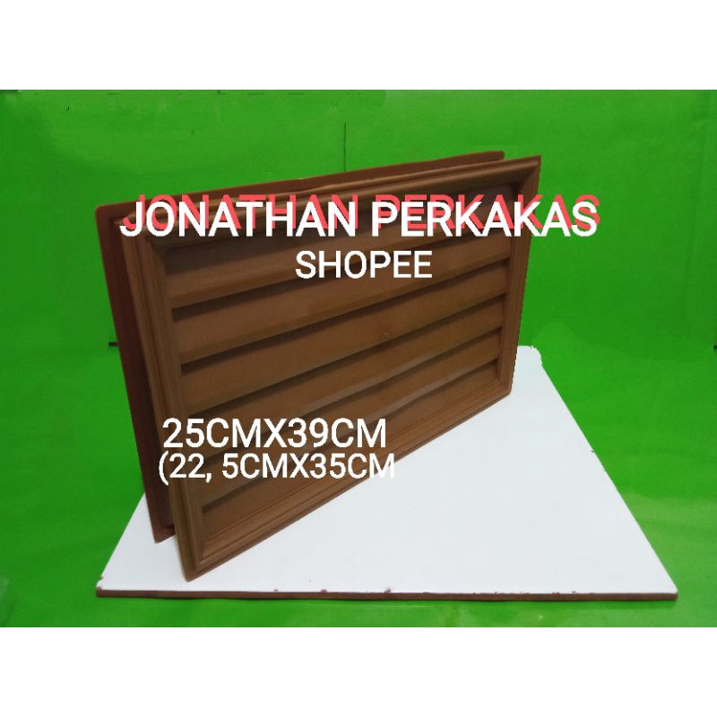 jalusi pintu kamar mandi pvc warna coklat