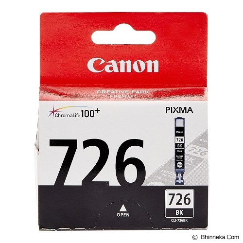 CARTRIDGE CANON CLI-726 BLACK / TINTA CATRIDGE CANON CLI726 HITAM ORIGINAL - RESMI