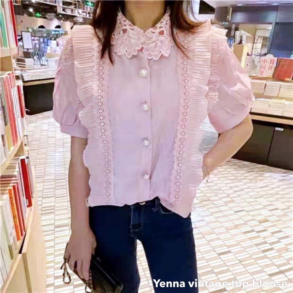 Yenna vintage top blouse - Thejanclothes