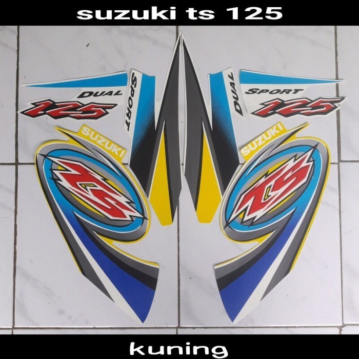 sticker striping body lis motor suzuki ts 125 kuning TERMURAH