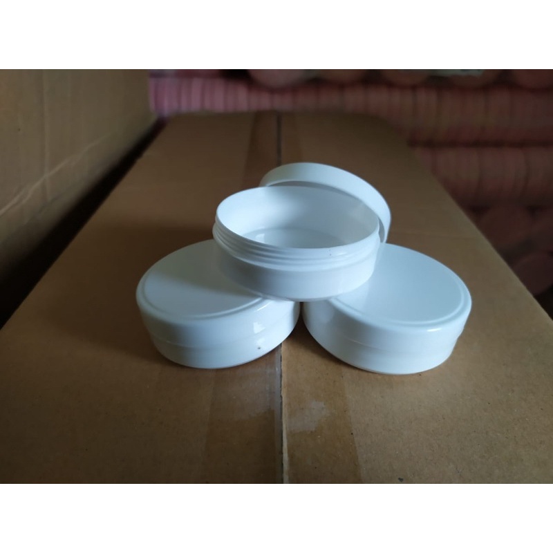 Pot lulur 50 gr putih pot pomade 50gr
