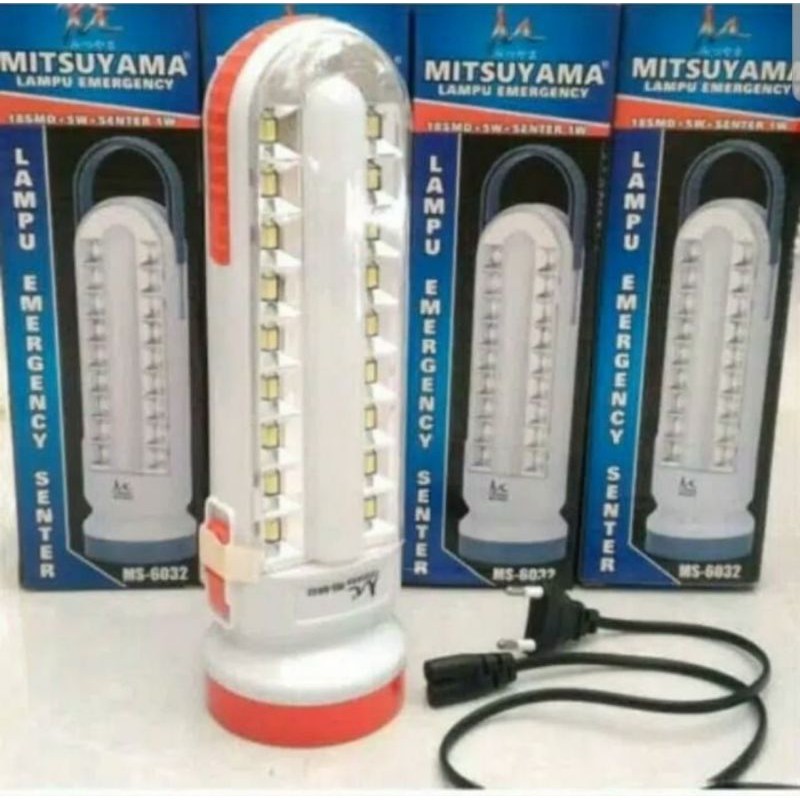 Lampu emergency Mitsuyama MS6032 lampu darurat terang benderang