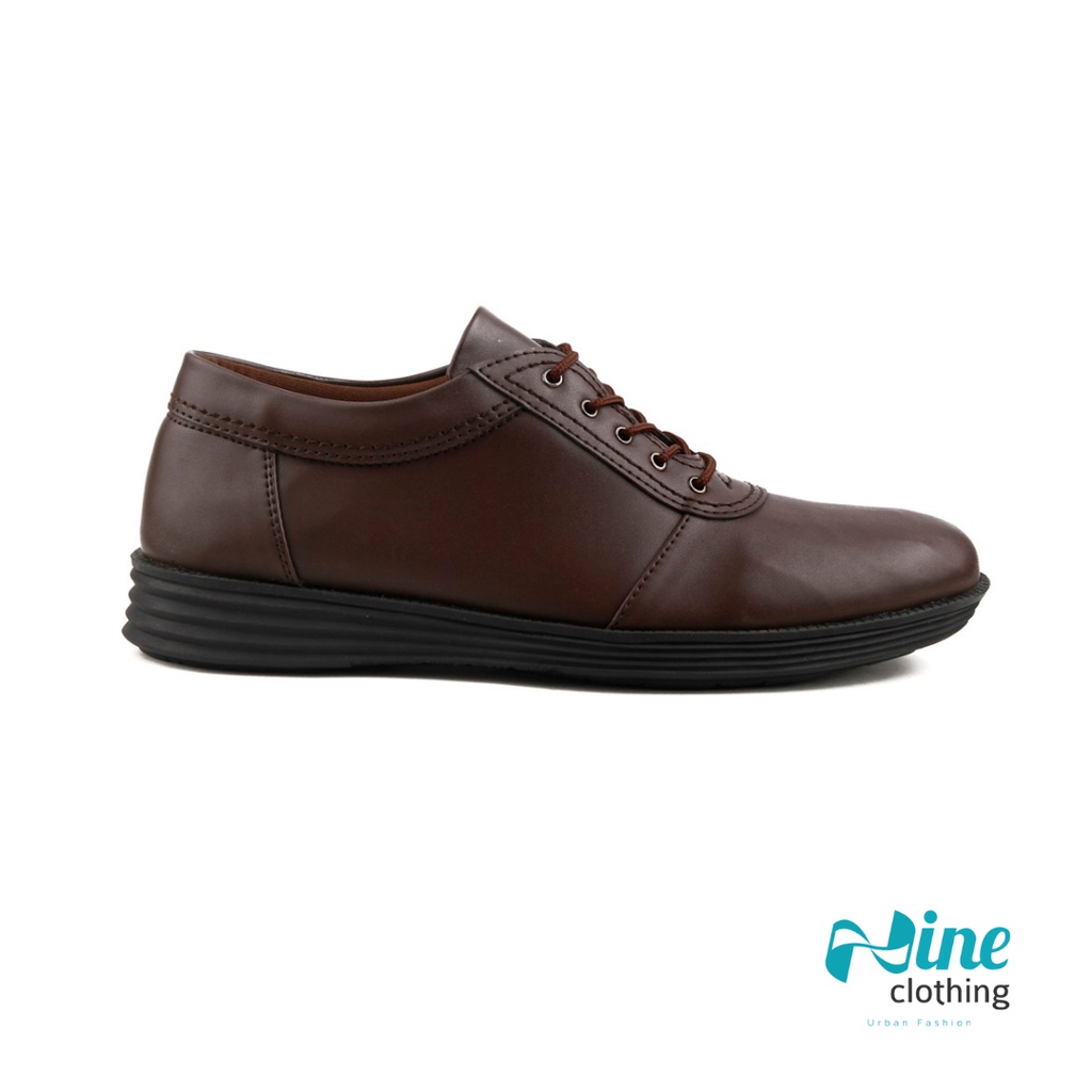 CARLTON BROWN - Sepatu Pria Jack Footwear Casual Formal Kulit Coklat Terbaru Original Lokal Kerja Vi