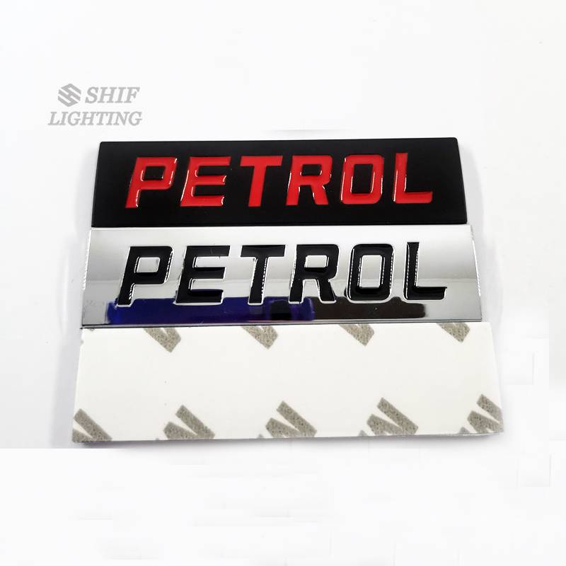 1pc Stiker Emblem / Badge Metal Logo Bensin Pengganti Untuk Bagasi Belakang Mobil Universal