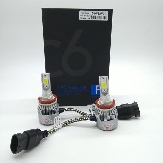 STOK BARU TG LAMPU LED MOBIL H11 COB C6 CHIPS 36W - 3800LM , NOV@L ....