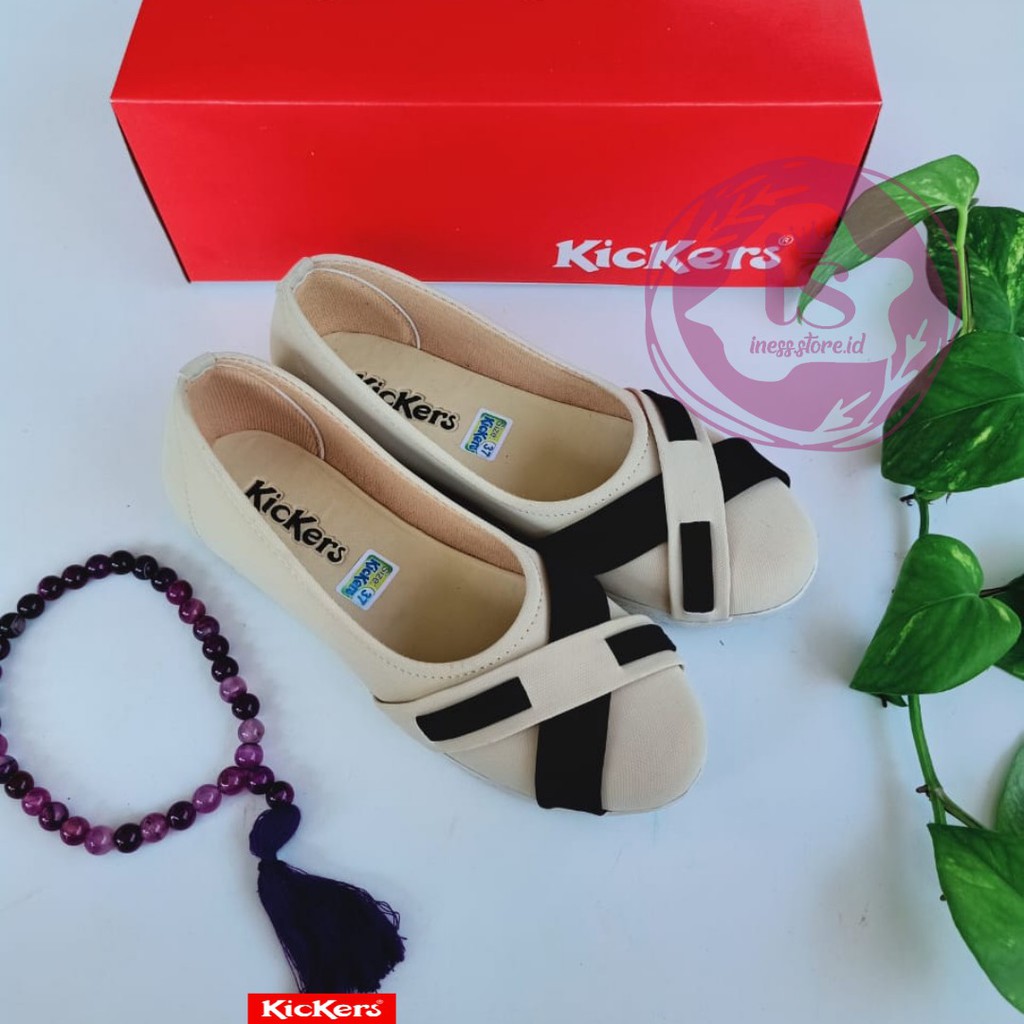 SEPATU FLAT SLIP ON WANITA KICKERS MURAH KODE BLT-08 HARGA GROSIR