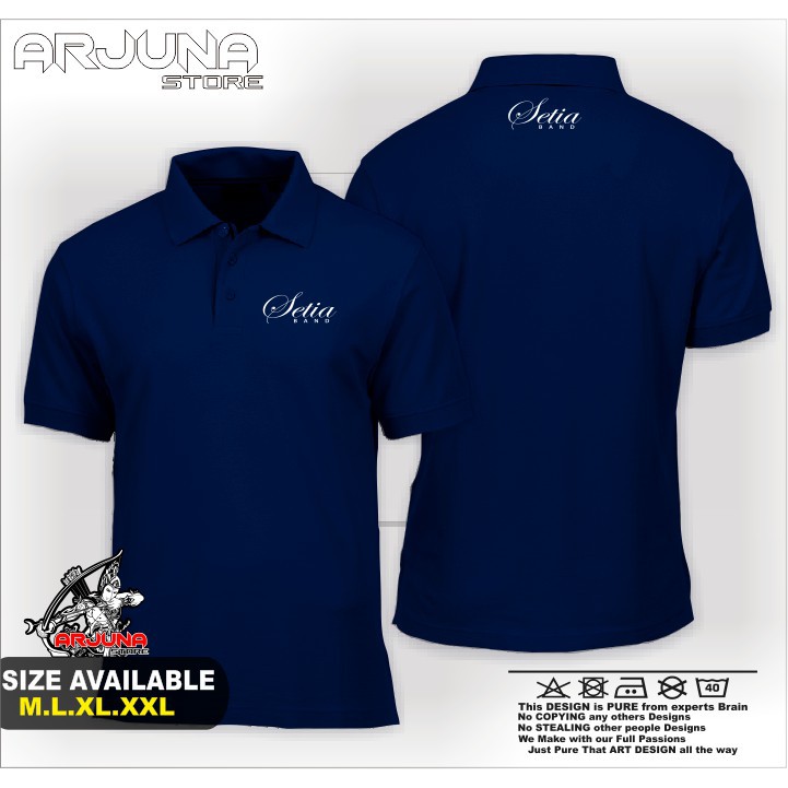 Poloshirt / Kaos Polo Musik Band Setia Band Logo terbaru