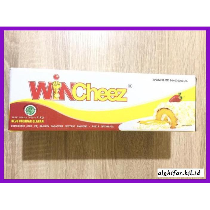 

Ujekujek- Keju Wincheez Cheese Cheddar 2Kg Block Processed Cheddar Winchiz Keju -Original.